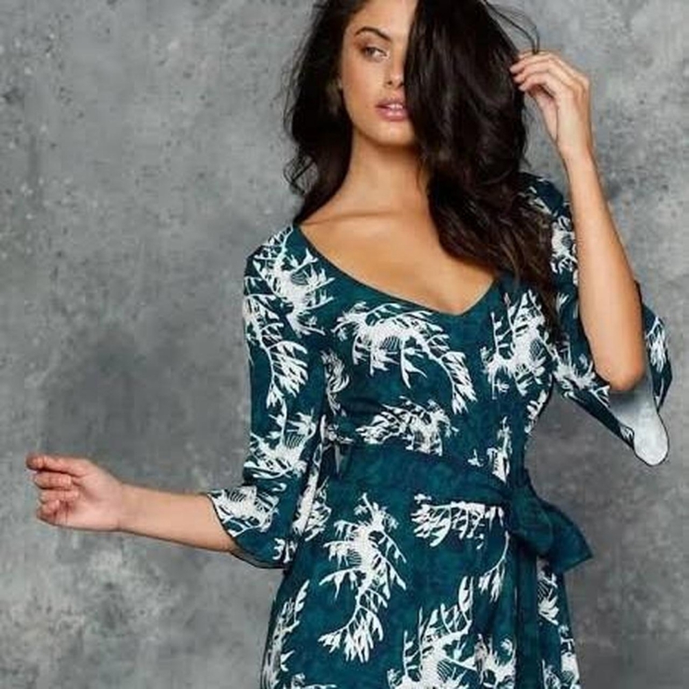Blackmilk Leafy Sea Dragon Kimono Playsuit